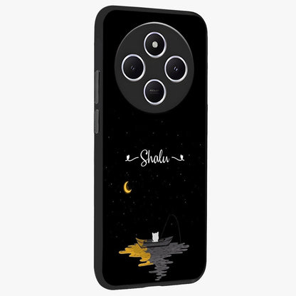 Silent Night Row Glass Case upright view showcasing tranquil night artwork with serene landscape theme.