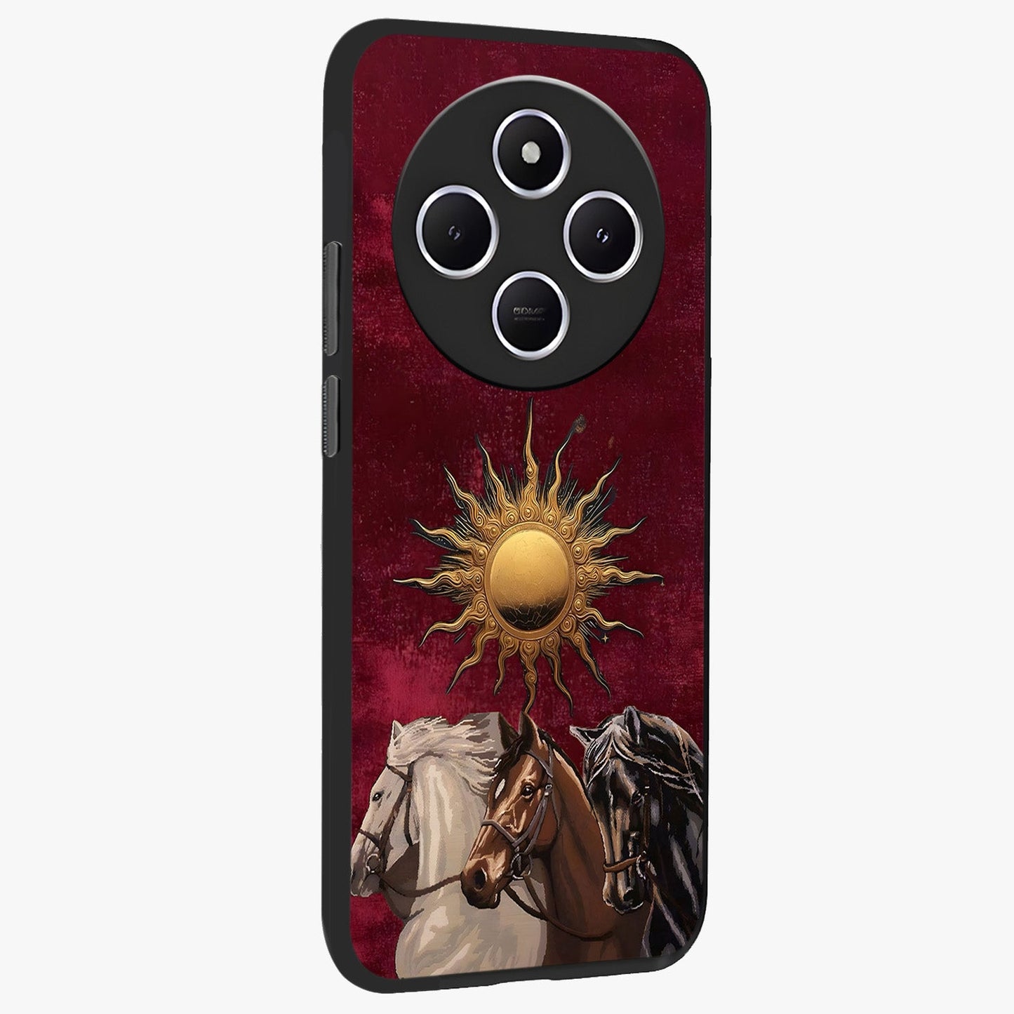 Solar Riders Glass Case upright view showcasing energetic rider artwork with bold adventure theme.