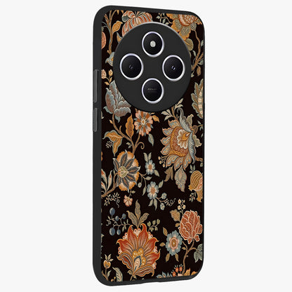 Vintage Floral Dream Glass Case upright view showcasing delicate floral artwork with timeless vintage theme.