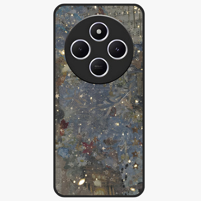 Aesthetic Astrolophia Glass Case showing flat back view with dreamy aesthetic design and glossy glass finish.
