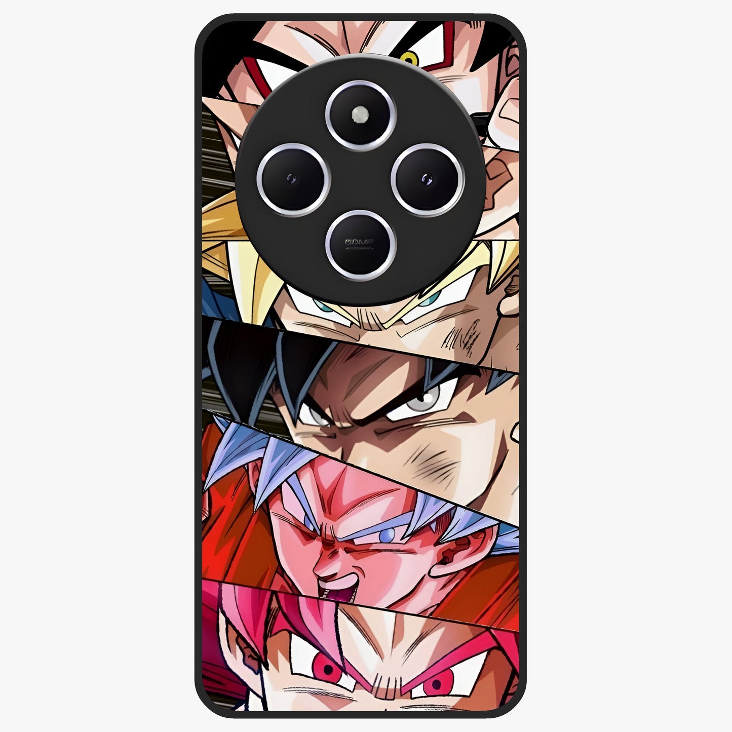 Anime Character Glass Case showing flat back view with vibrant anime artwork and glossy glass finish.