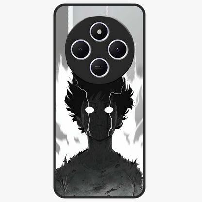 Awakened Inner Rage Glass Case showing flat back view with intense artistic artwork and glossy glass finish.