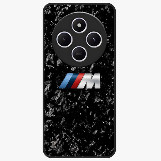 Carbon Speed Mark Glass Case showing flat back view with sporty carbon pattern artwork and glossy glass finish.