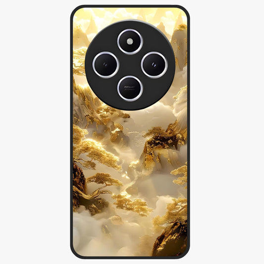 Gates Of Illumination Glass Case showing flat back view with mystical illuminated gate artwork and glossy glass finish.