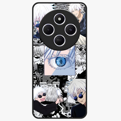 Infinity Sorcerer Chaos Glass Case showing flat back view with mystical sorcerer themed artwork and glossy glass finish.