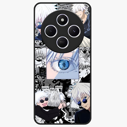 Infinity Sorcerer Chaos Glass Case showing flat back view with mystical sorcerer themed artwork and glossy glass finish.