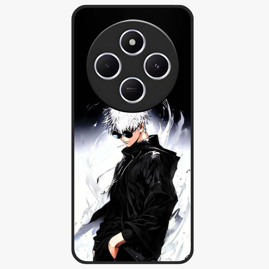 Limitless Shadow King Glass Case showing flat back view with powerful shadow warrior artwork and glossy glass finish.