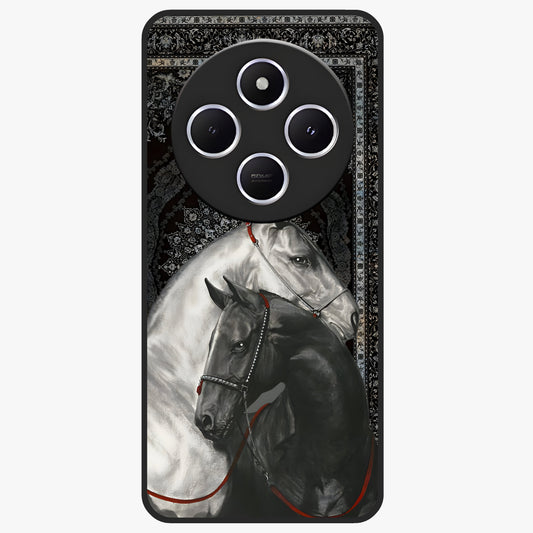 Majestic Ride Legacy Glass Case showing flat back view with powerful automotive inspired artwork and glossy glass finish.