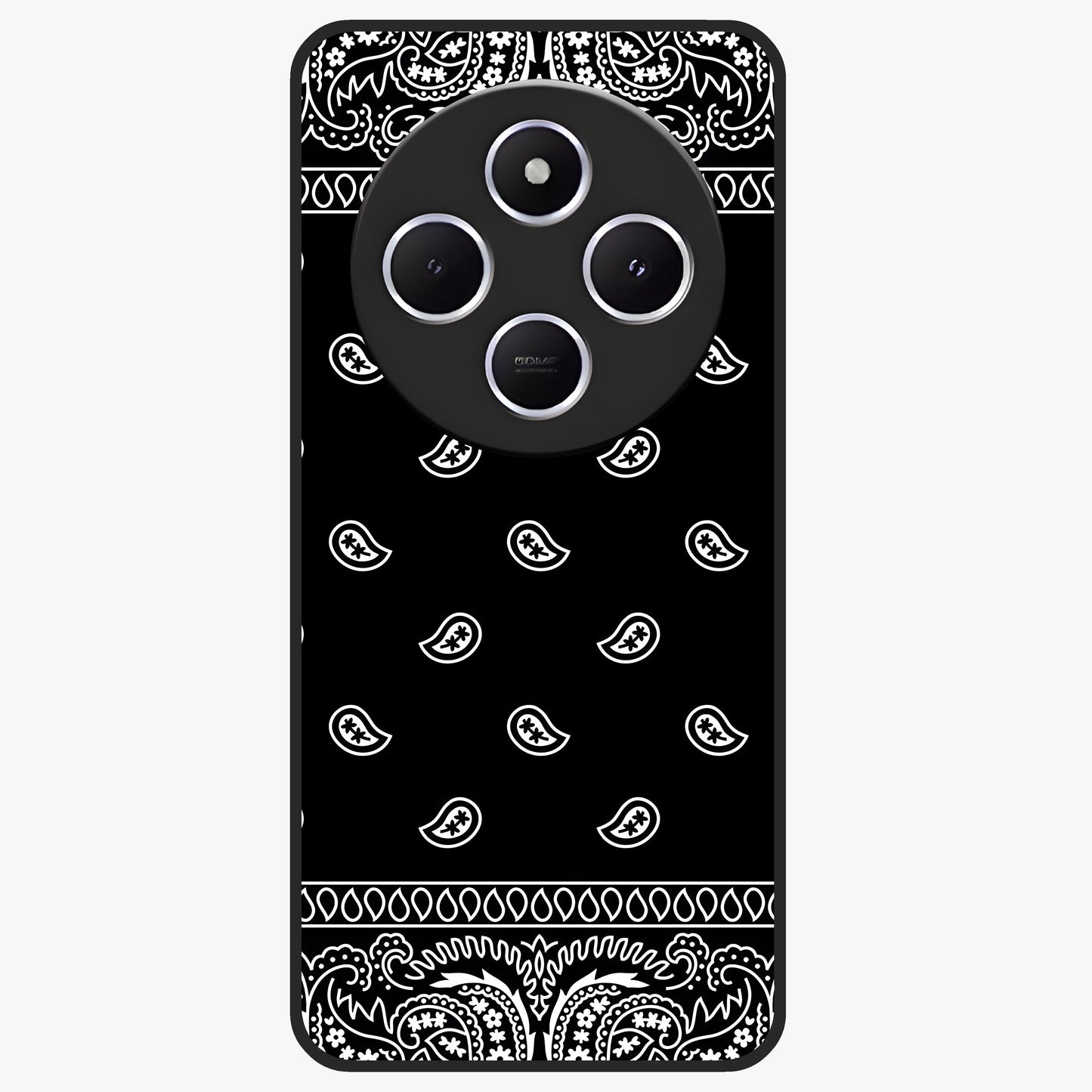 Retro Rebel Threads Glass Case showing flat back view with vintage street style artwork and glossy glass finish.