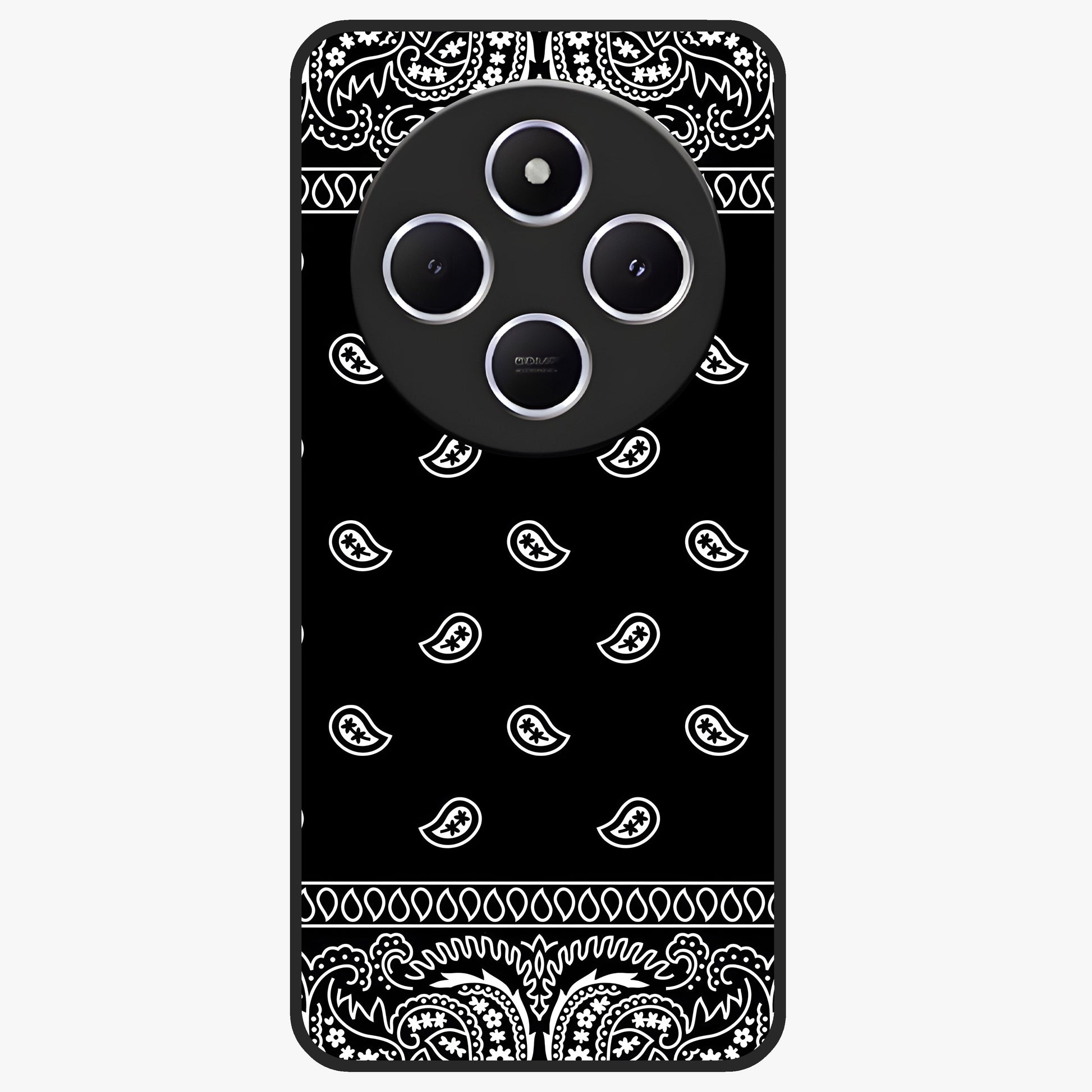Retro Rebel Threads Glass Case showing flat back view with vintage street style artwork and glossy glass finish.