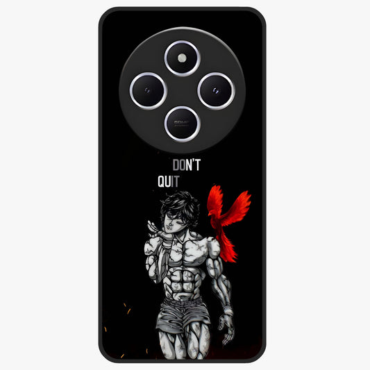 Rise Beyond Limits Glass Case showing flat back view with motivational typography artwork and glossy glass finish.
