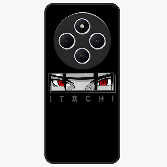 Scarlet Gaze Dominance Glass Case showing flat back view with striking red themed artwork and glossy glass finish.