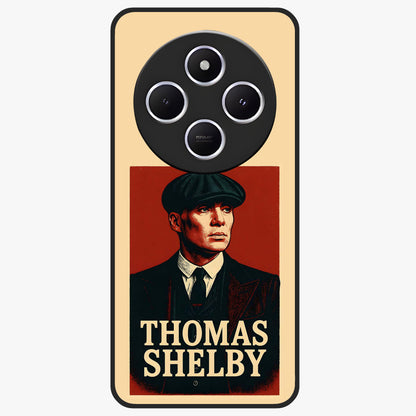 Vintage Mafia Authority Glass Case showing flat back view with bold vintage mafia inspired artwork and glossy glass finish.