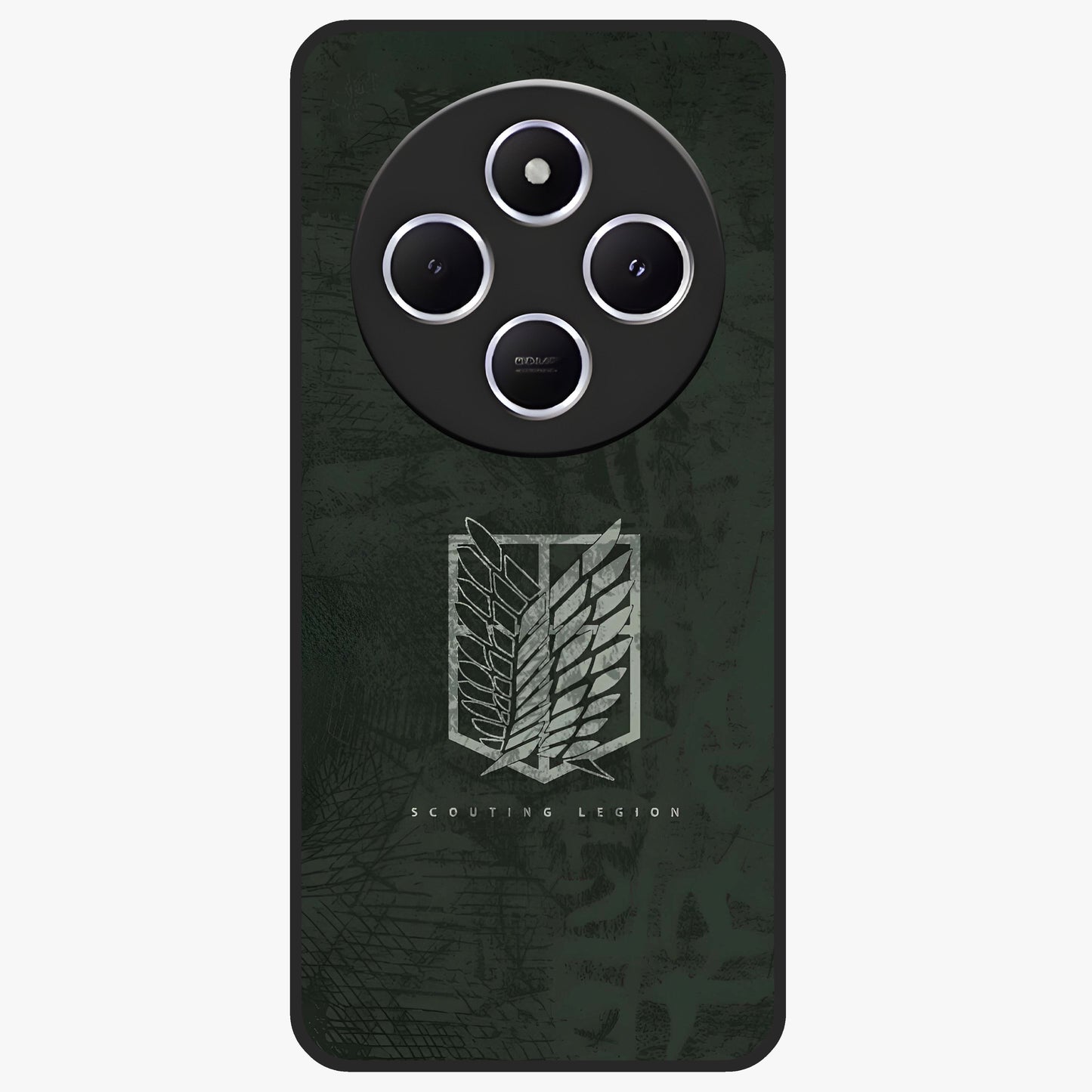 Wings Of Freedom Glass Case showing flat back view with symbolic wings artwork and glossy glass finish.