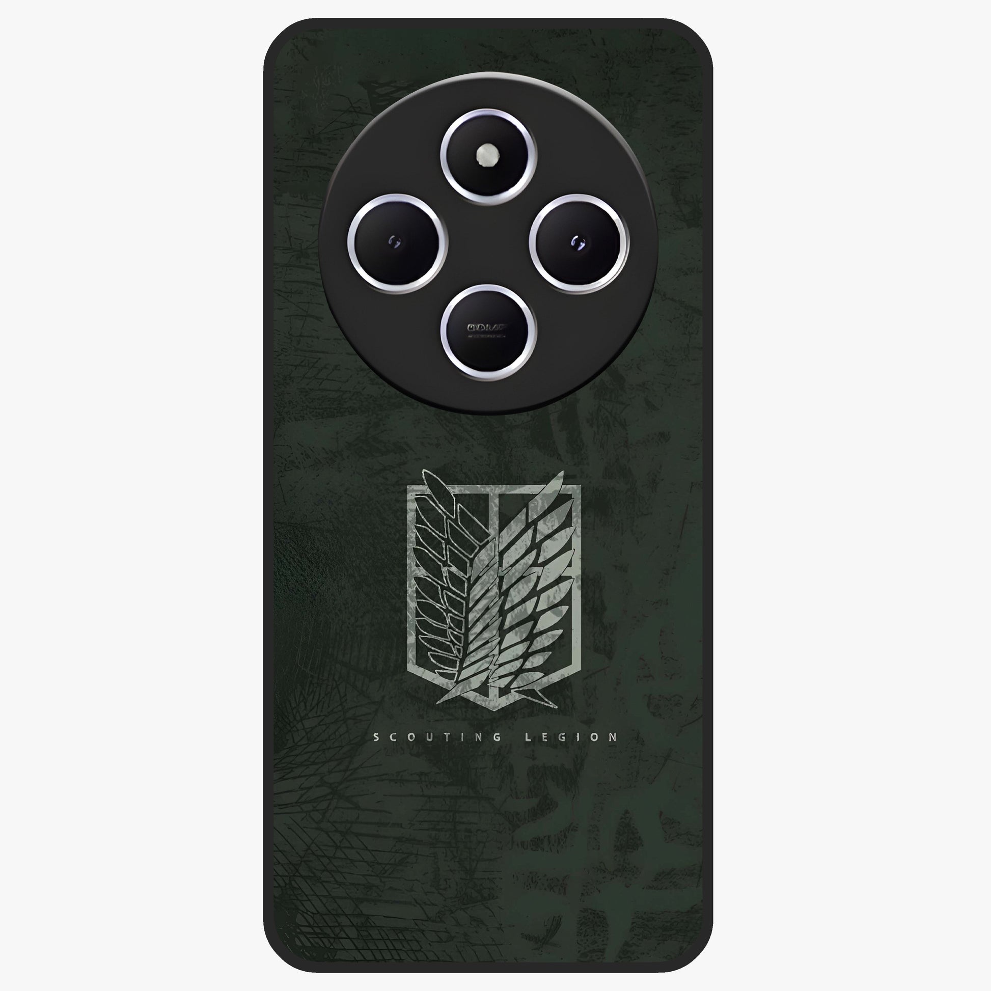 Wings Of Freedom Glass Case showing flat back view with symbolic wings artwork and glossy glass finish.