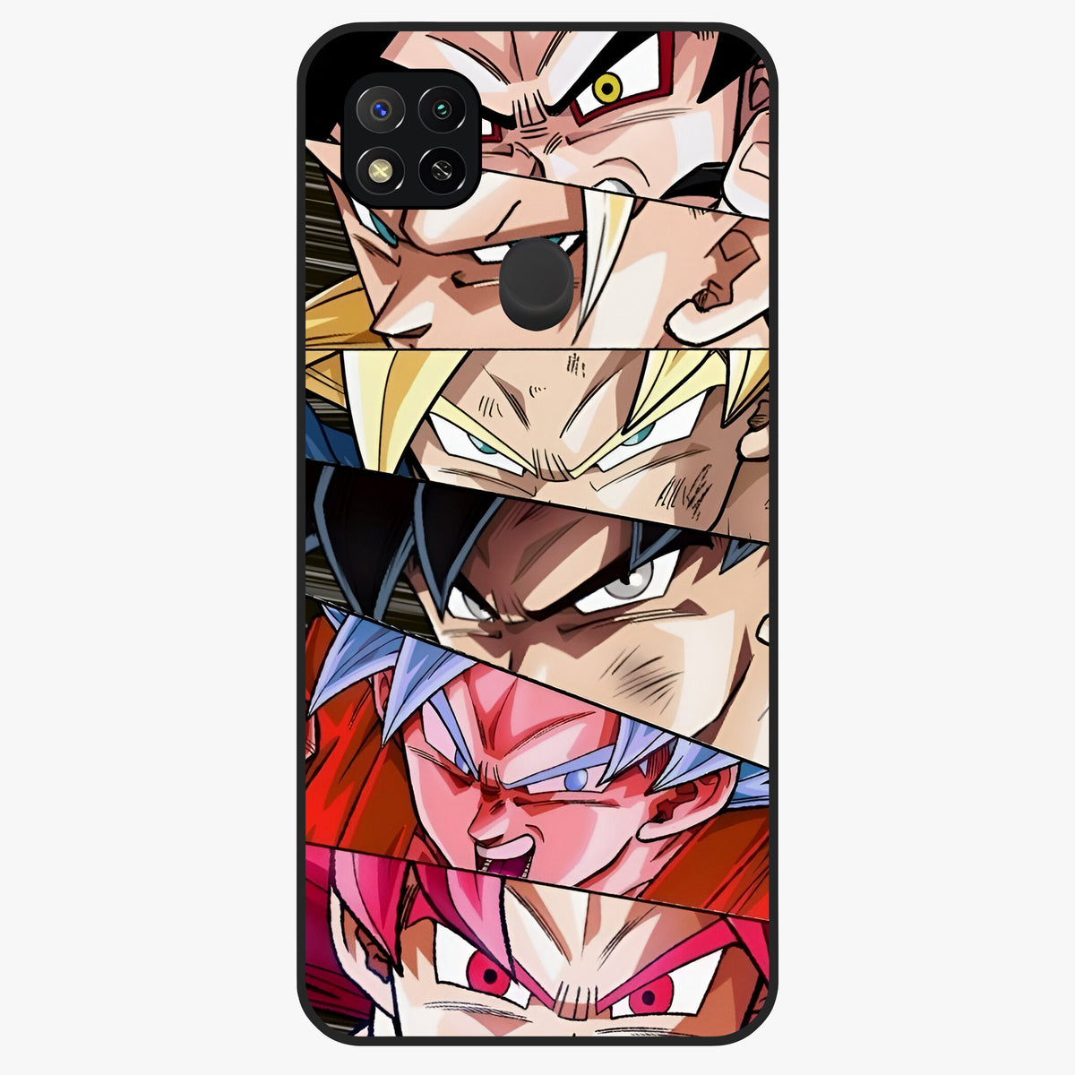 Anime Character Glass Case showing flat back view with vibrant anime artwork and glossy glass finish.