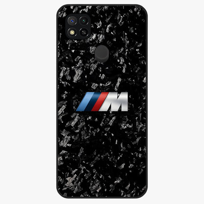 Carbon Speed Mark Glass Case showing flat back view with sporty carbon pattern artwork and glossy glass finish.