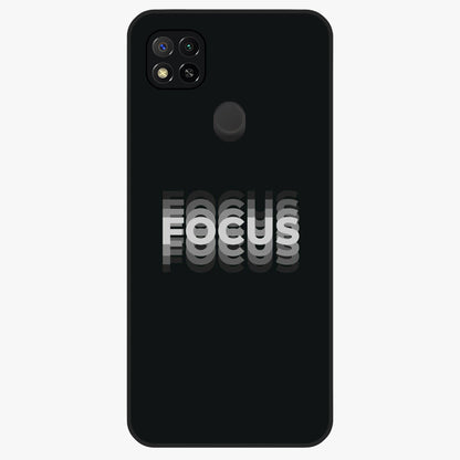 Focused Blade Discipline Glass Case showing flat back view with warrior sword themed artwork and glossy glass finish.