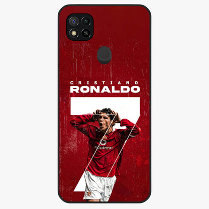 Goal Celebration Legacy Glass Case showing flat back view with football celebration inspired artwork and glossy glass finish.