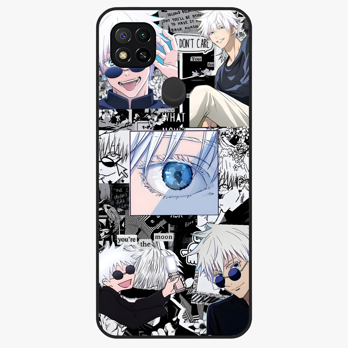 Infinity Sorcerer Chaos Glass Case showing flat back view with mystical sorcerer themed artwork and glossy glass finish.