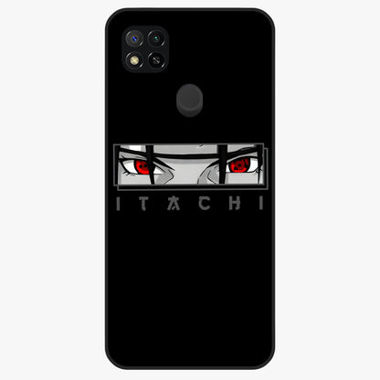 Scarlet Gaze Dominance Glass Case showing flat back view with striking red themed artwork and glossy glass finish.