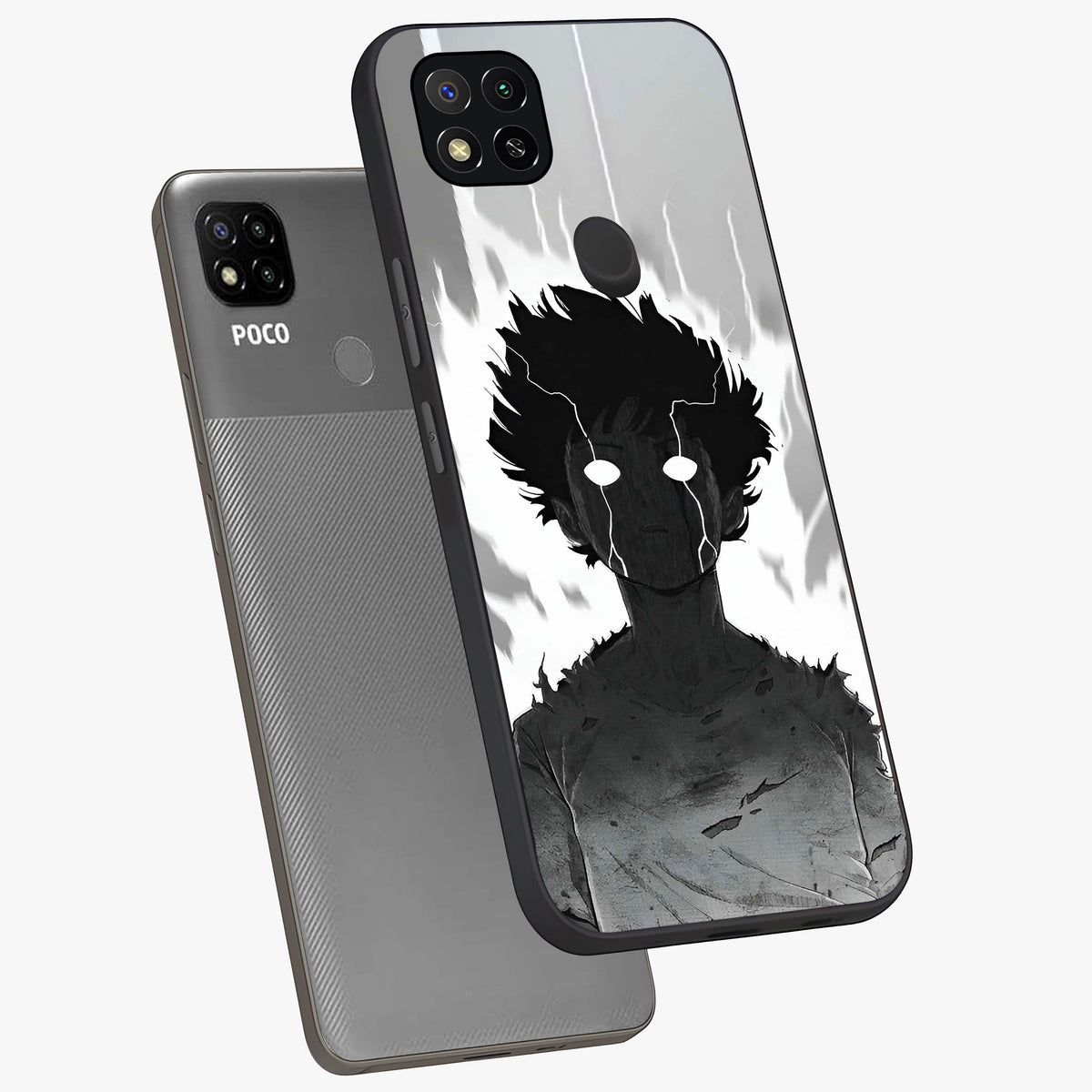 Awakened Inner Rage Glass Case displayed in angled mockup highlighting powerful graphic design and bold artistic theme.