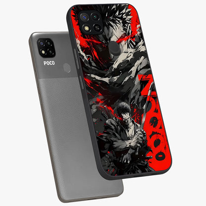 Demon Sword Resolve Glass Case displayed in angled mockup highlighting powerful demon sword illustration with dark fantasy aesthetic.