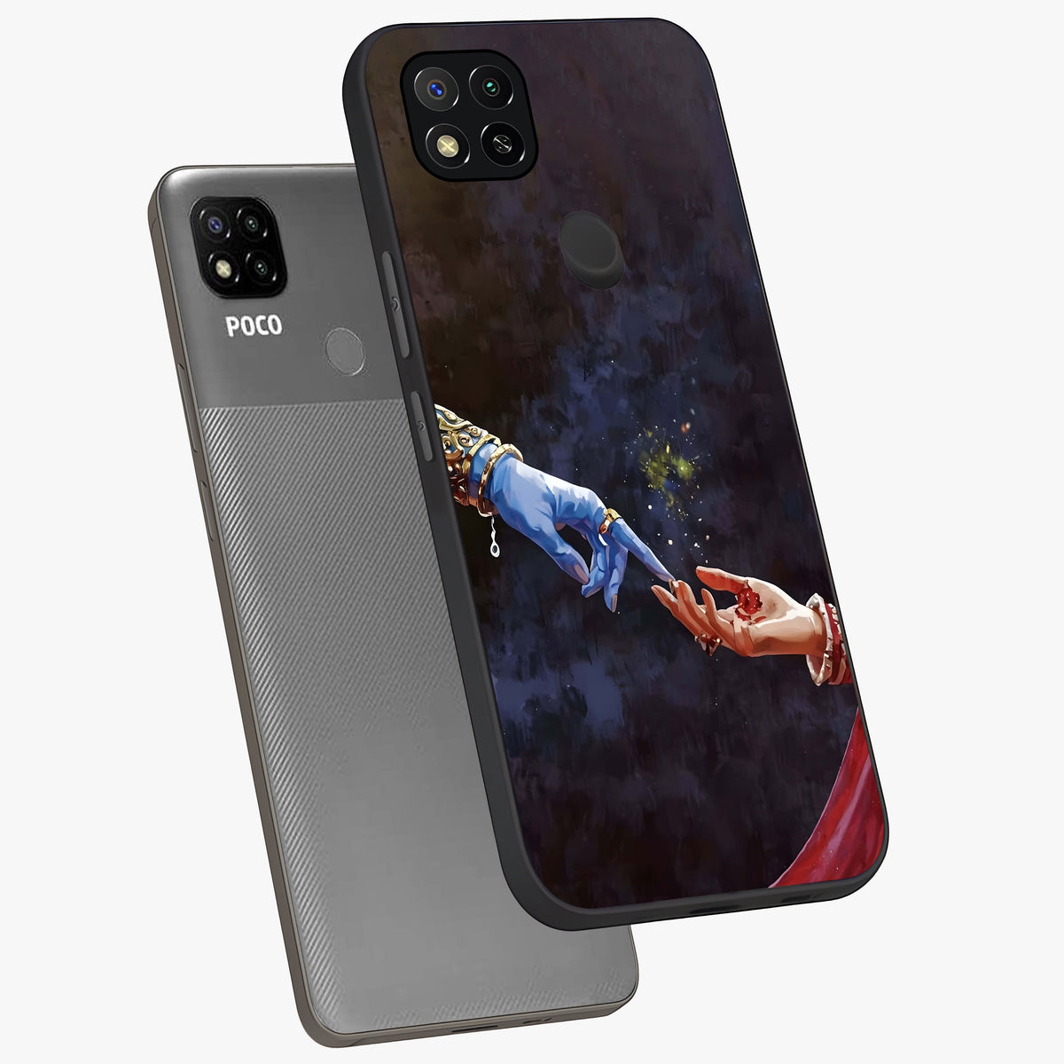 Divine Touch Eternal Glass Case displayed in angled mockup highlighting elegant divine inspired design with calm aesthetic style.