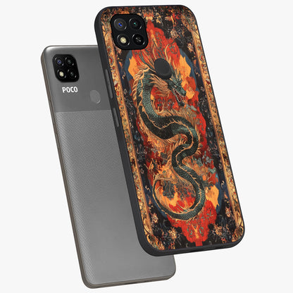 Inferno Dragon Soul Glass Case displayed in angled mockup highlighting powerful dragon illustration with inferno aesthetic.
