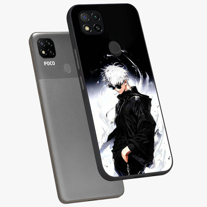 Limitless Shadow King Glass Case displayed in angled mockup highlighting dramatic dark hero design with intense aesthetic.