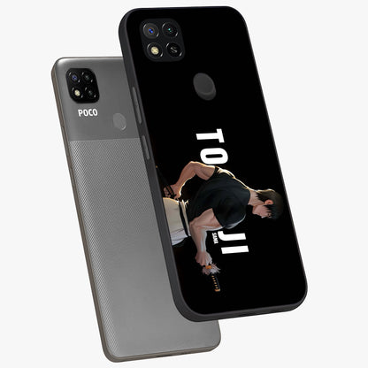 Midnight Blade Resolve Glass Case displayed in angled mockup highlighting powerful blade illustration with dramatic dark aesthetic.