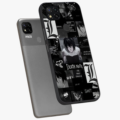 Midnight Chaos Mind Glass Case displayed in angled mockup highlighting chaotic artistic design with dramatic midnight aesthetic.