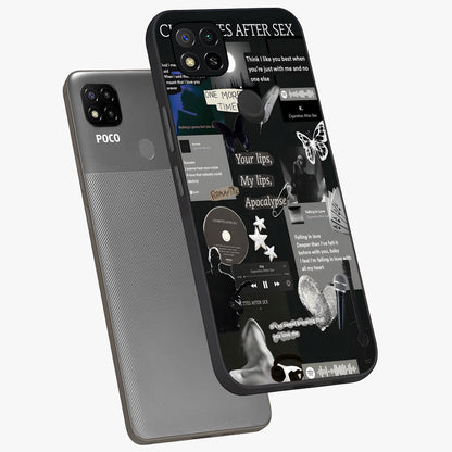Midnight Love Echo Glass Case displayed in angled mockup highlighting elegant love inspired design with deep aesthetic style.