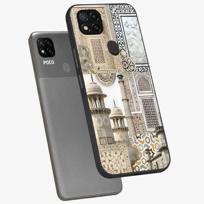 Mughal Marble Legacy Glass Case displayed in angled mockup highlighting elegant heritage marble artwork with royal aesthetic.