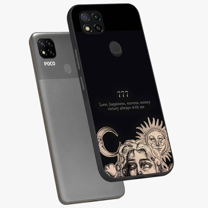 Mystic Victory Aura Glass Case displayed in angled mockup highlighting energetic aura design with bold mystical aesthetic.