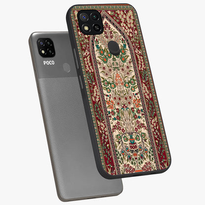 Persian Inspired Glass Case displayed in angled mockup highlighting intricate traditional design with elegant cultural aesthetic.