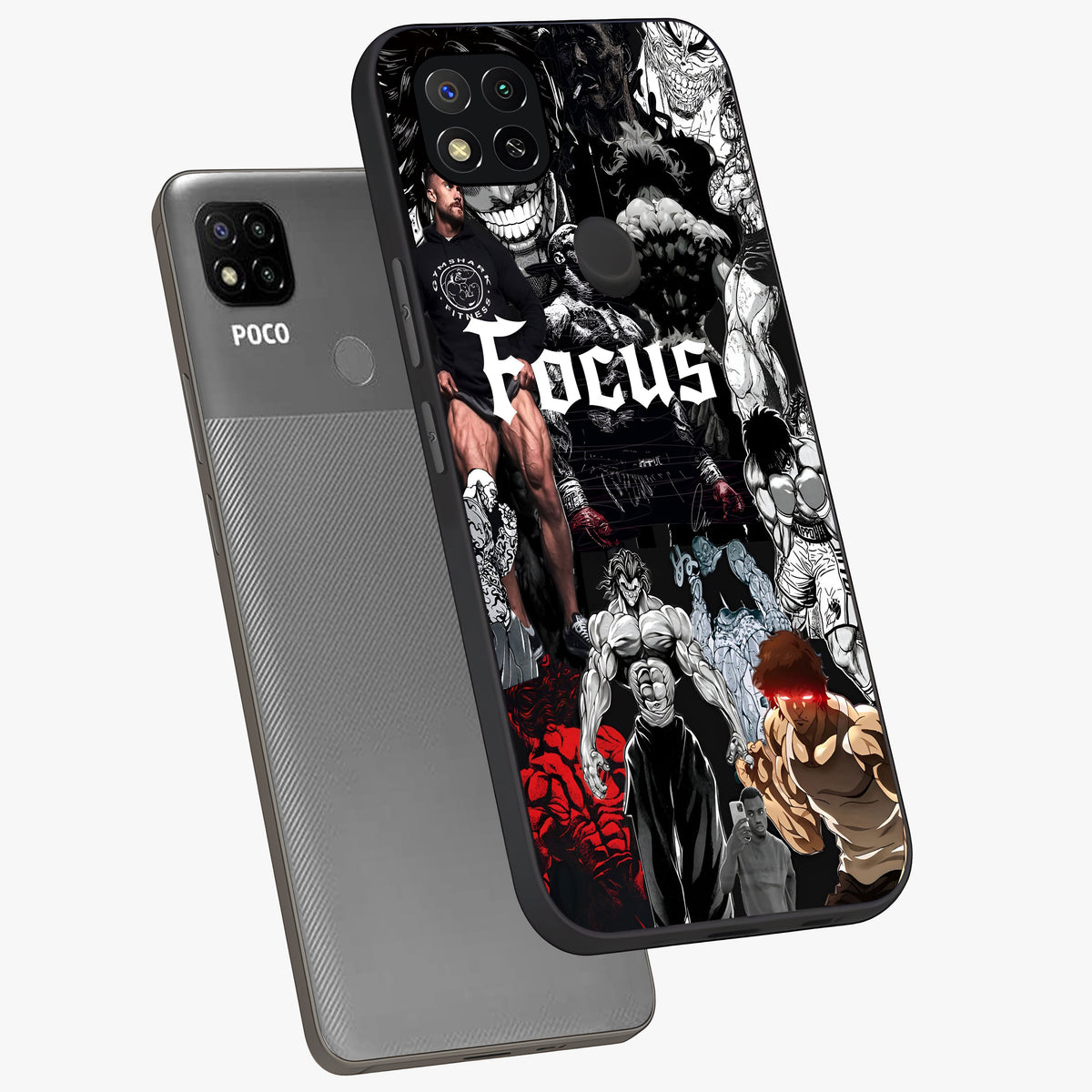 Relentless Power Focus Glass Case displayed in angled mockup highlighting bold statement design with modern aesthetic style.