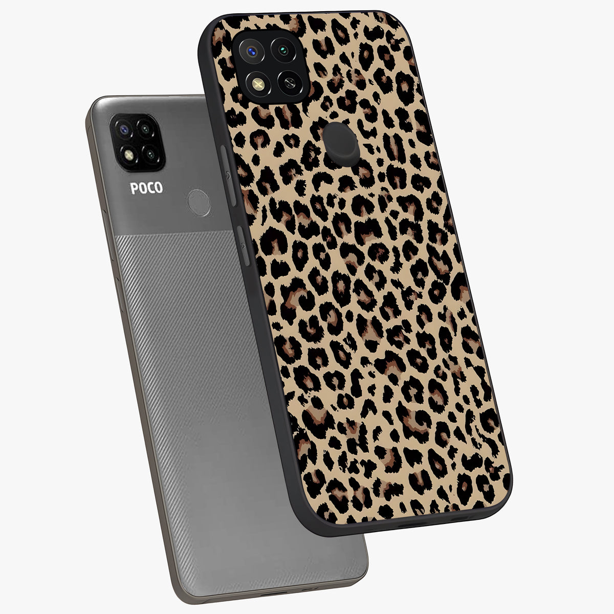 Savage Chic Pattern Glass Case displayed in angled mockup highlighting bold fashion inspired design with chic aesthetic.
