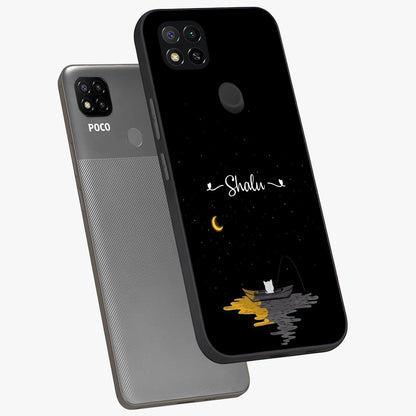 Silent Night Row Glass Case displayed in angled mockup highlighting peaceful evening design with dreamy night aesthetic.