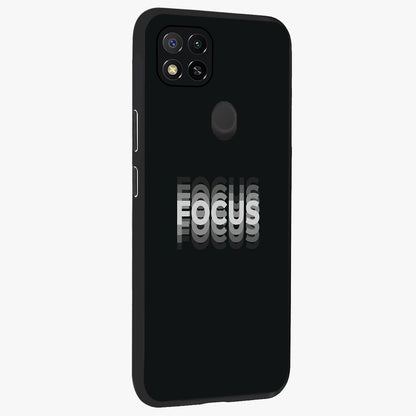 Focused Blade Discipline Glass Case upright view showcasing strong typography statement with sleek motivational theme.