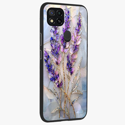 Lavender Dream Glow Glass Case upright view showcasing radiant lavender glow artwork with calming dreamy theme.