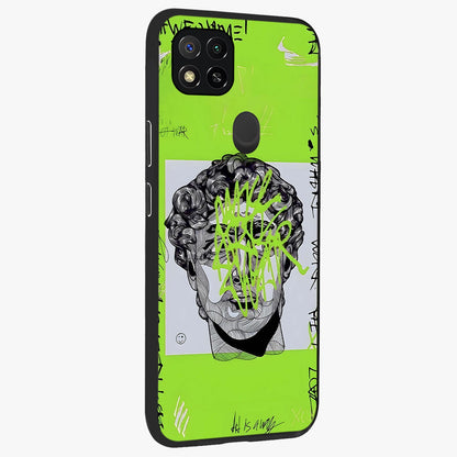 Neo Graffiti Rebellion Glass Case upright view showcasing colorful graffiti artwork with bold modern street style.