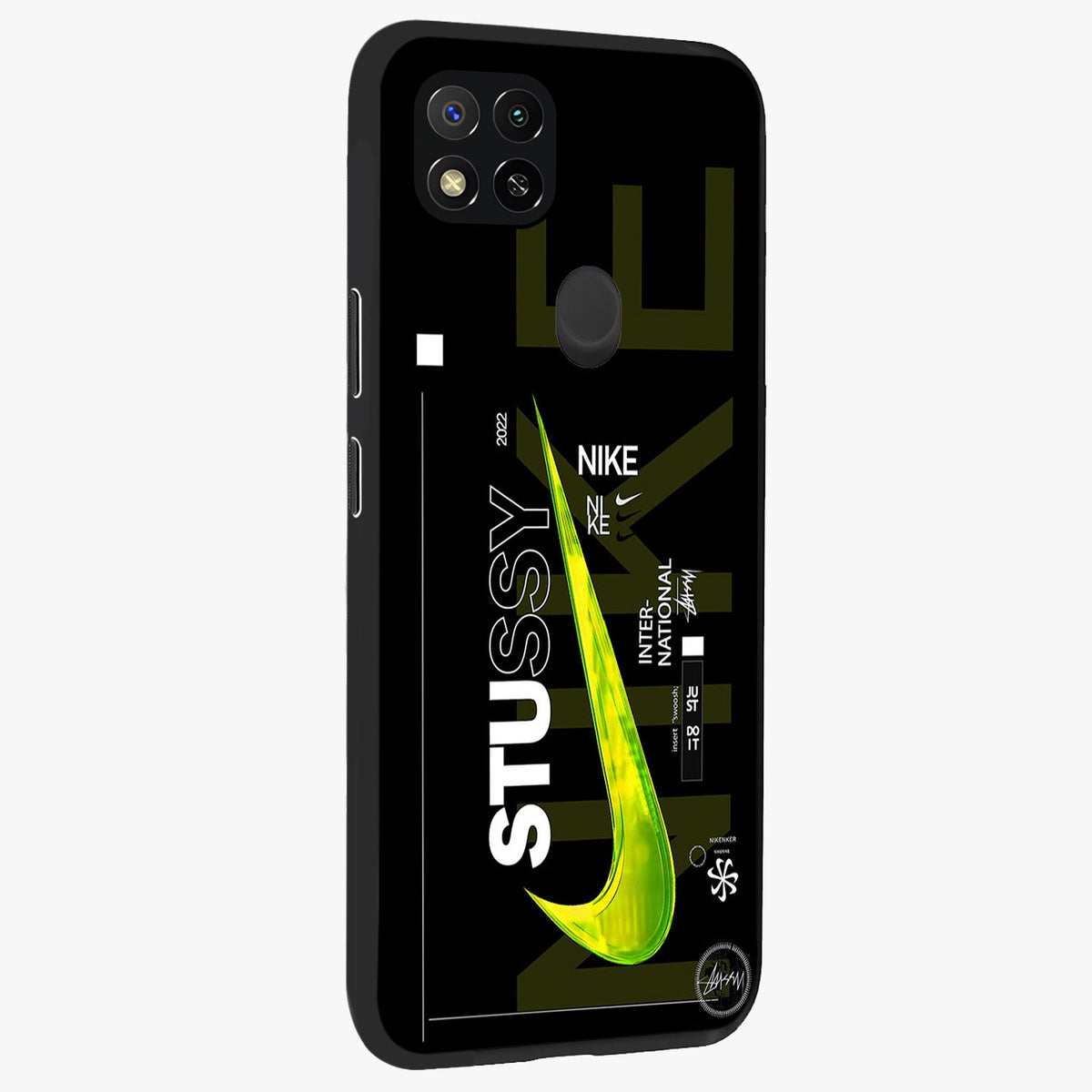 Neon Street Edition Glass Case upright view showcasing colorful neon artwork with modern street culture theme.