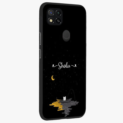 Silent Night Row Glass Case upright view showcasing tranquil night artwork with serene landscape theme.