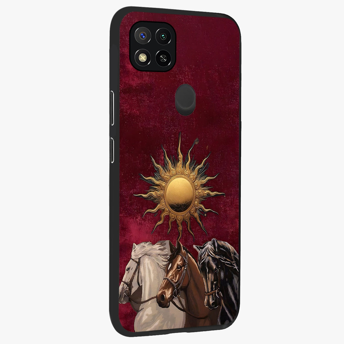 Solar Riders Glass Case upright view showcasing energetic rider artwork with bold adventure theme.