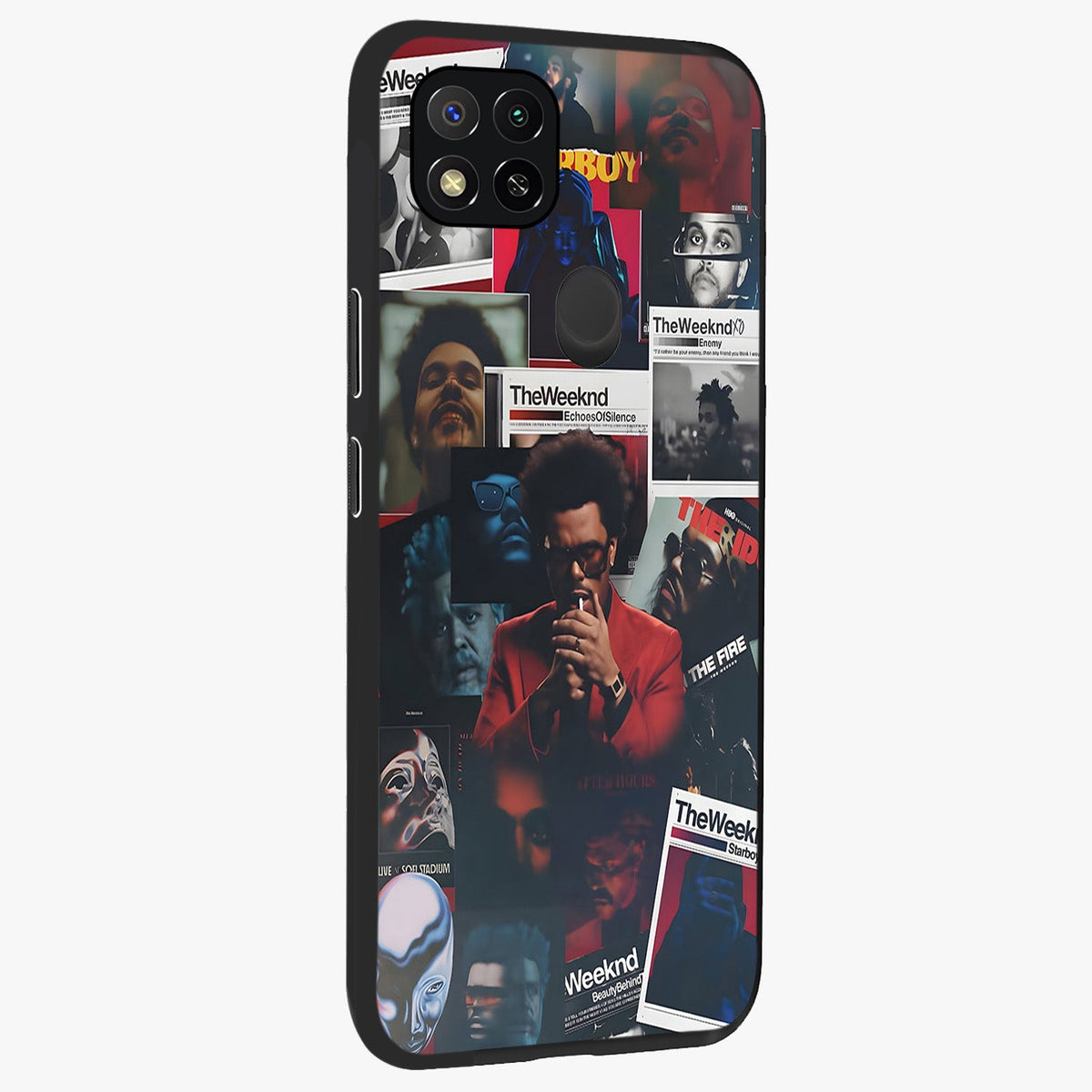 The Weeknd Glass Case upright view showcasing bold music themed artwork with contemporary artistic style.