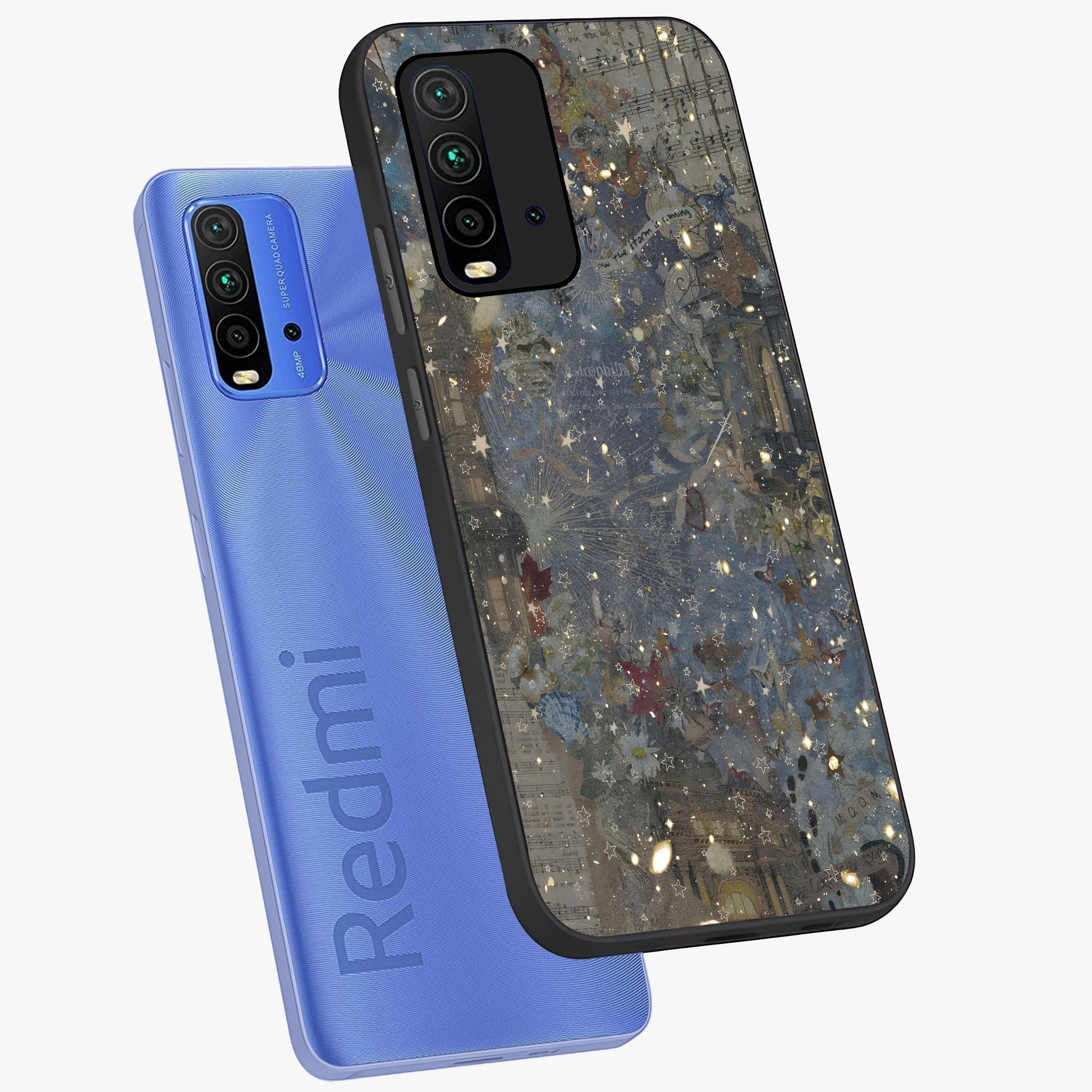 Aesthetic Astrolophia Glass Case displayed in angled mockup highlighting artistic aesthetic elements and smooth glass surface.