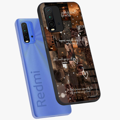 Bittersweet Aesthetic Chaos Glass Case displayed in angled mockup highlighting expressive abstract artwork and edgy aesthetic theme.