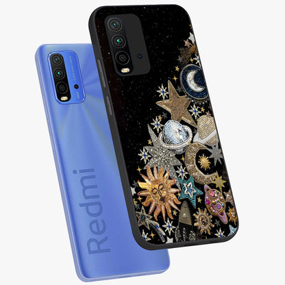 Cosmic Sparkle Dreams Glass Case displayed in angled mockup highlighting dreamy star sparkle design with celestial aesthetic.