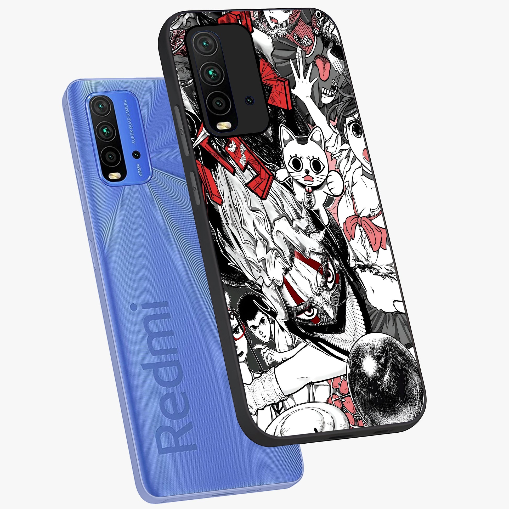 Crimson Chaos Panel Glass Case displayed in angled mockup highlighting chaotic panel style design with modern graphic theme.